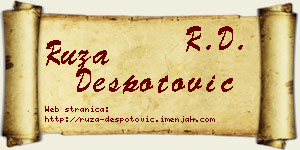 Ruža Despotović vizit kartica